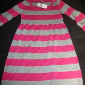 Nordstrom BY Takeout Girls Pink Gray Knit Dress